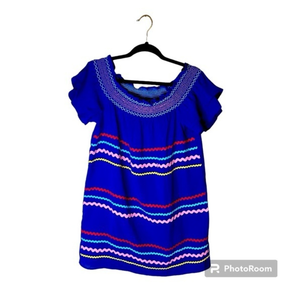 Entro Blue Striped Dress Size‎ Medium